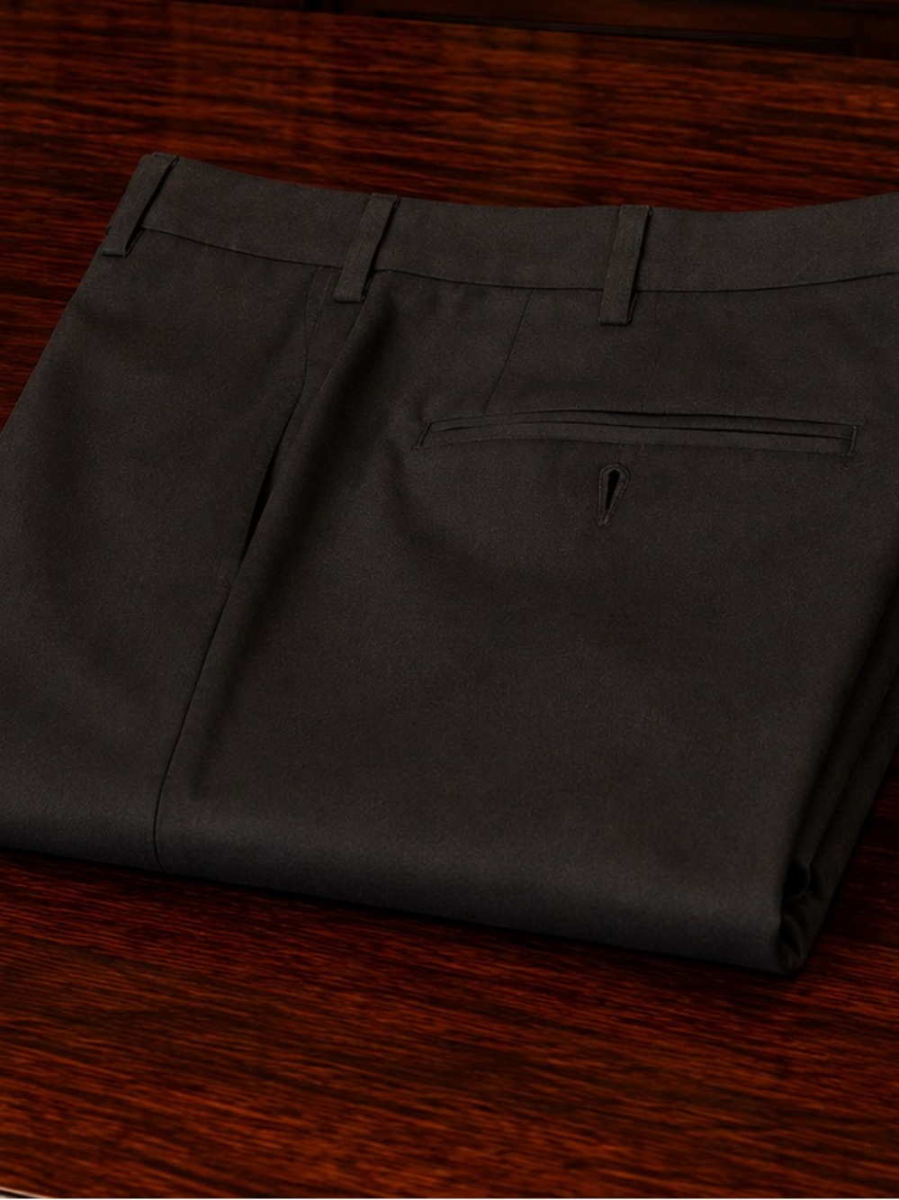 Kiton 100% Cashmere Black Dress Trousers